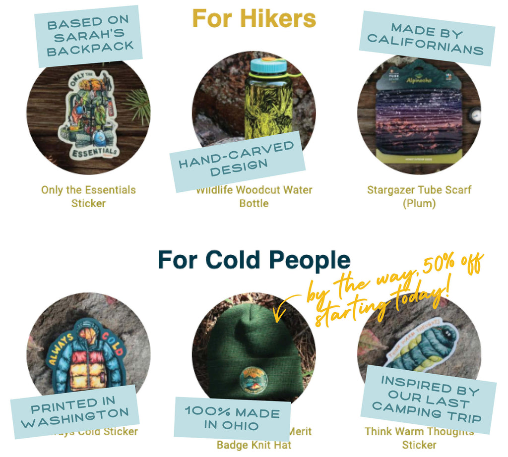 Gifts for hikers and cold people