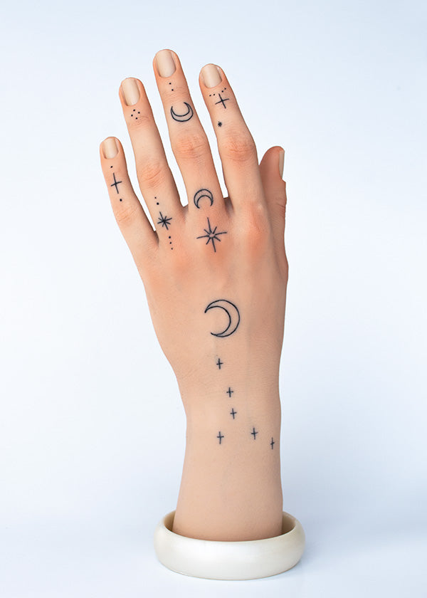 Tattooed Practice LifeLike Full Hand Moon Tattoo