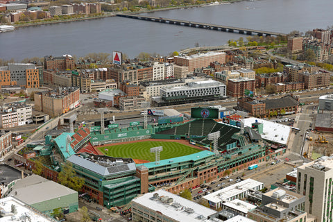 Boston Skyline with view of Historic Fenway Park, Boston Red Sox, Boston,  MA Wall Art, Canvas Prints, Framed Prints, Wall Peels