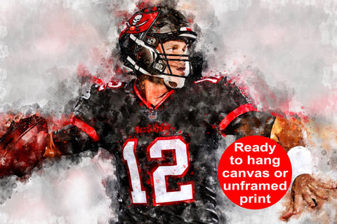 Tom Brady Tampa Bay Buccaneers Red Jersey 8X10 Photo Reprint