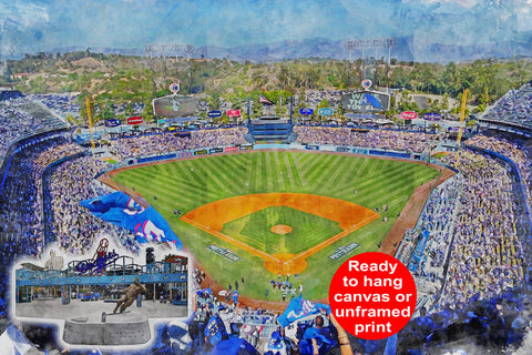  Framed Los Angeles Dodger Stadium Aerial Wall Art Print: Dodger  Stadium Picture: Posters & Prints