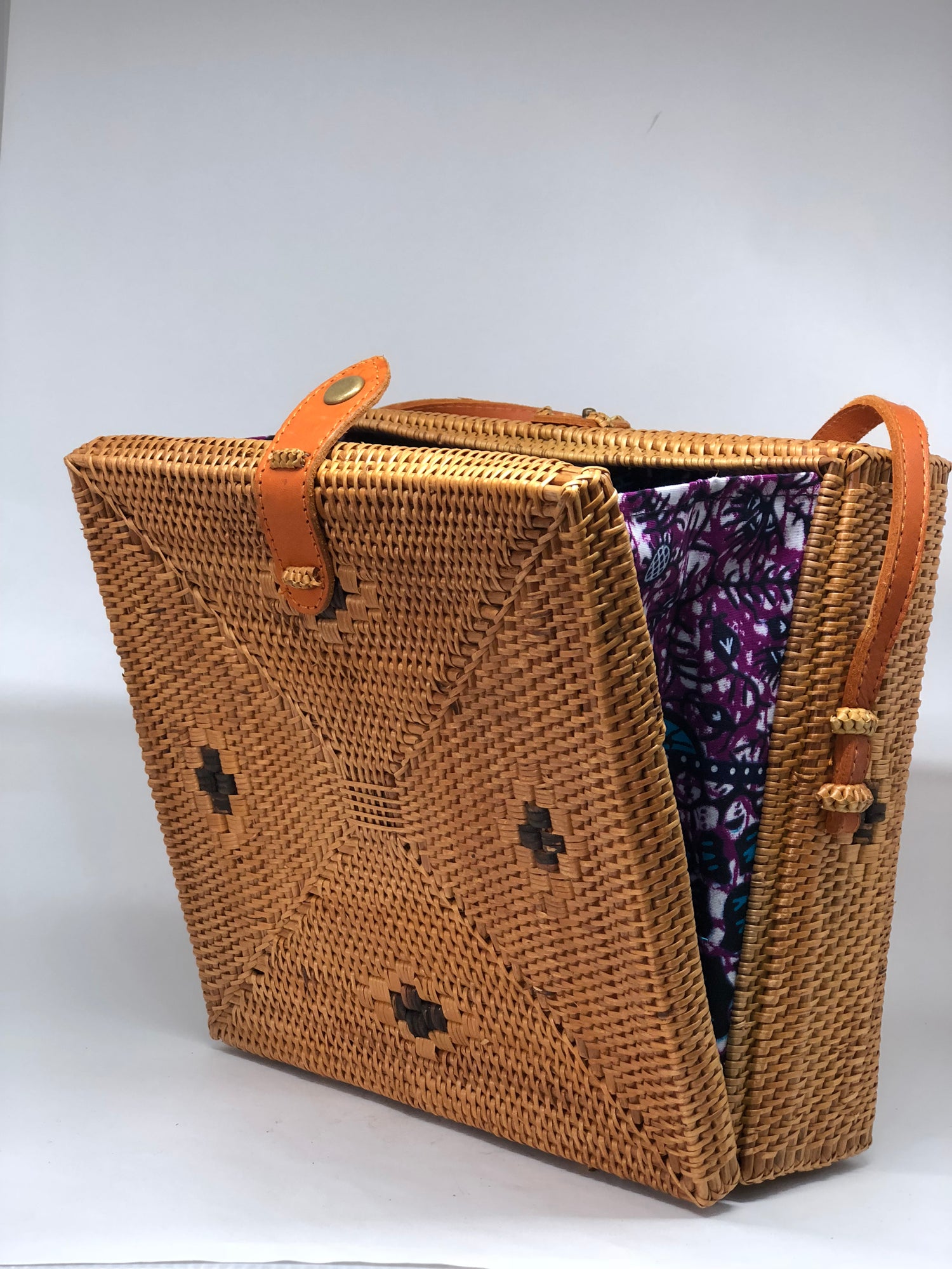 square woven bag