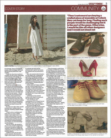 arab shoe designer gulf times article