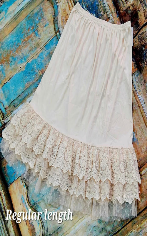 Girls - Tiered Lace Slip Extender ~ 2 Colors – Dress Like An Angel