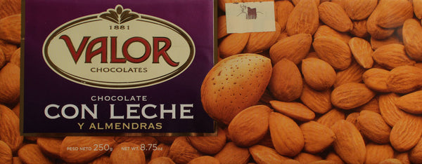 VALOR CHOCOLATE PURO CON ALMENDRAS 250GR - Super Eko