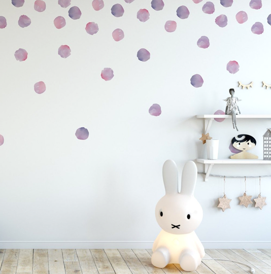 Watercolor Polka Dot Wall Decals