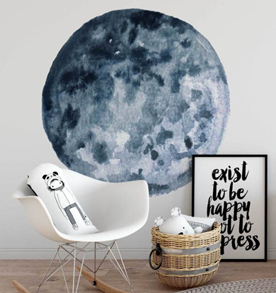 Blue Moon Wall Decal