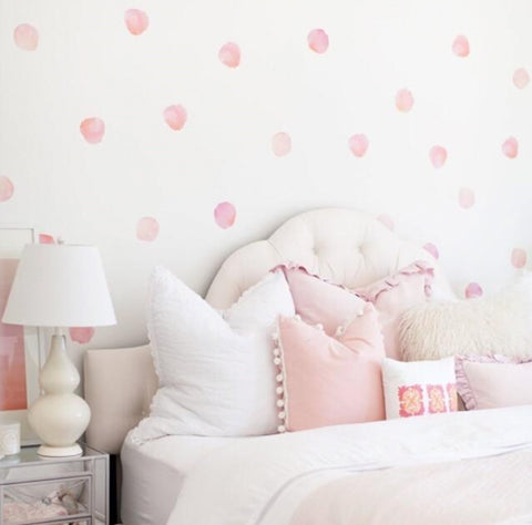 Watercolor Polka Dot Wall Decals