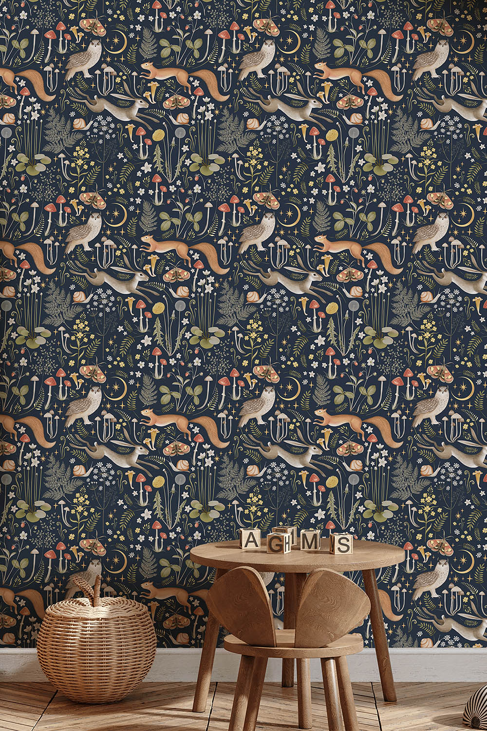 Animal wallpaper in kids room, from Urbanwalls