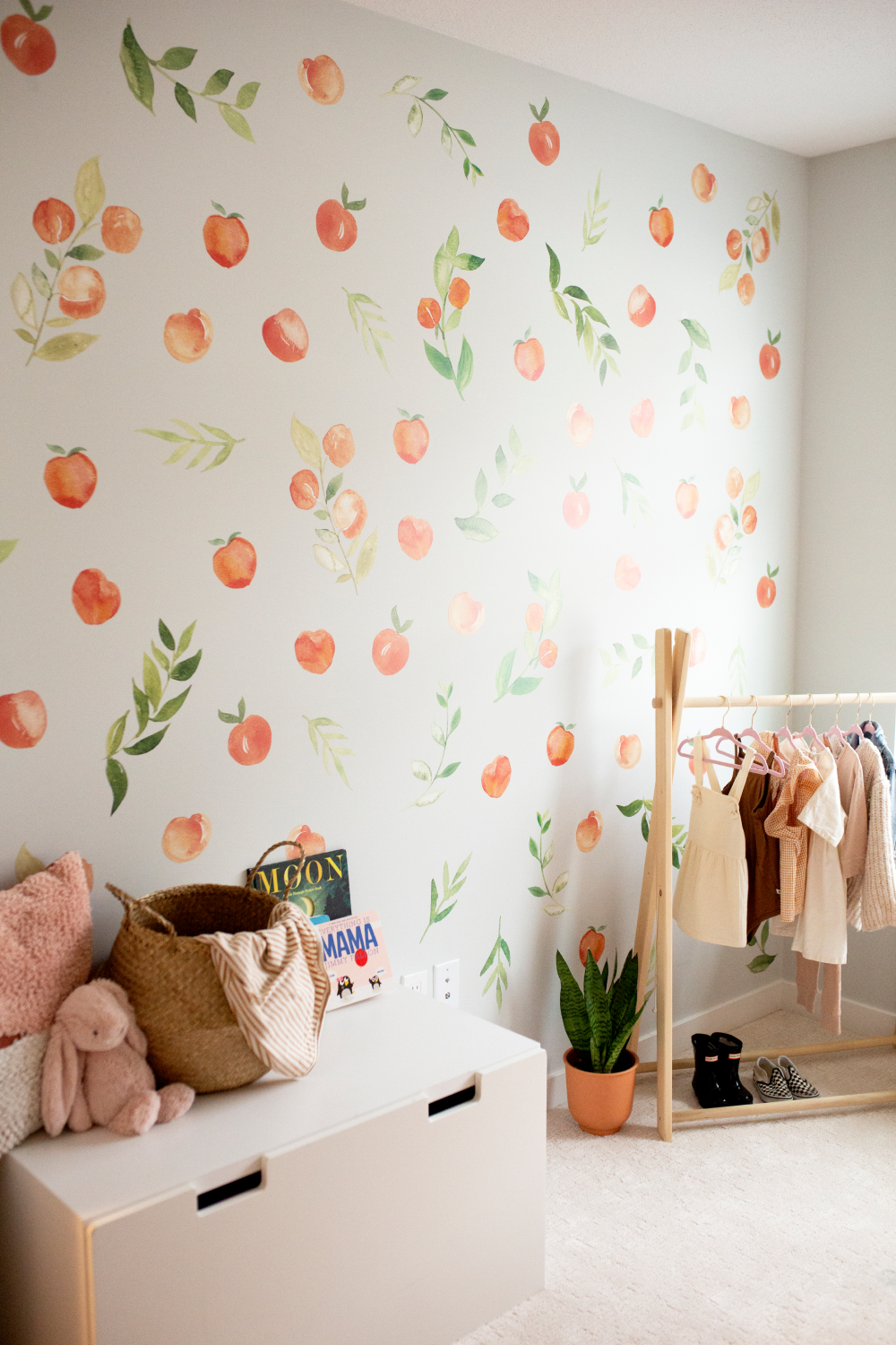 Kids playroom with Urbanwalls peach wall decals