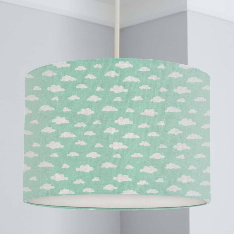 cloud print lampshade