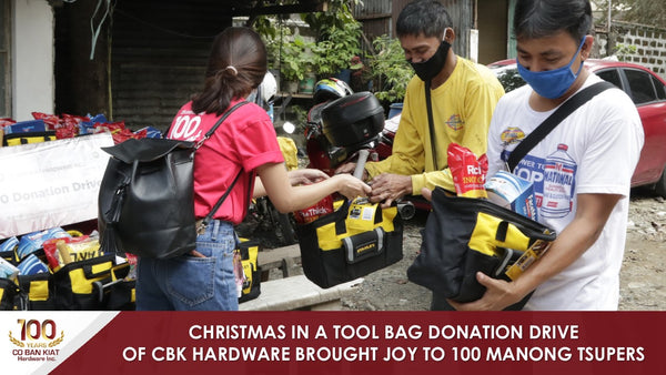  CBK Hardware PusongCBKYan shared the abundance of holiday season by spreading kindness through the CSR campaign entitled “Isang Daan Para Sa Mga Hari Ng Daan” Christmas in a Tool Bag Donation Drive”