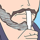 Moustache applicator