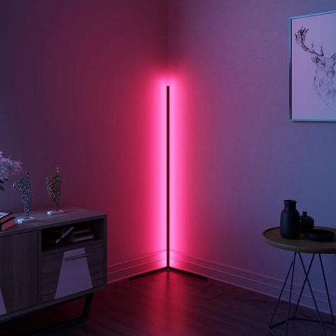 rgb led - corner light floor lamp - minimal lamp - in red color - original from mygalaxy