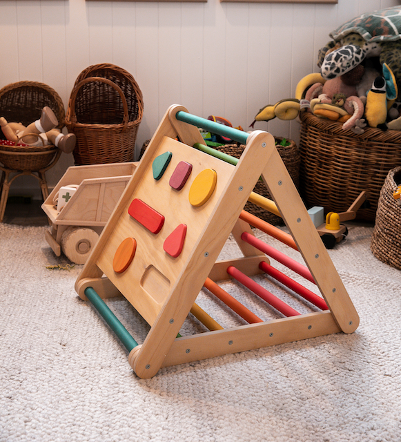 Coloured Small Pikler and Shape Sorter