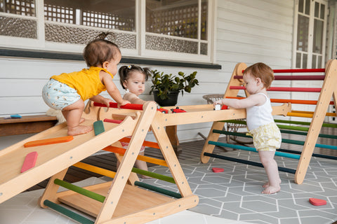 3 little girls playing with Open Ended Toys