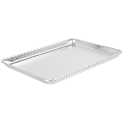 Choice Half Size 13 x 18 19 Gauge Wire in Rim Aluminum Bun / Sheet Pan