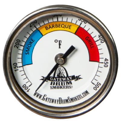Barbecue Grill Thermometer BQ225, 2 inch dial and 2.13 inch stem