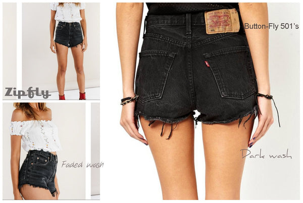 levis shorts 501 black