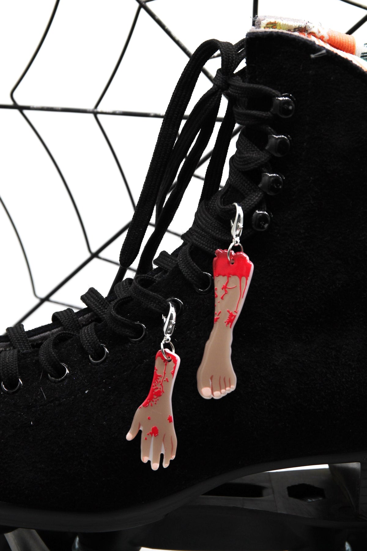 Dripping Blood Coffin Skate Charm - Shoe Charm, Zipper Pull, Bag