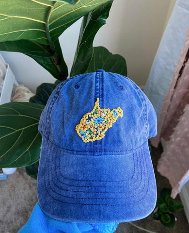 embroidered floral state hat