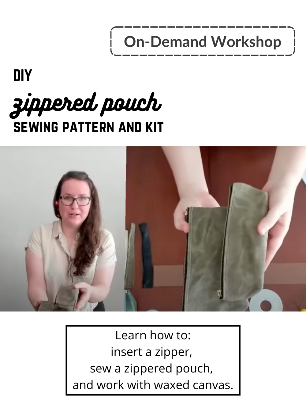 DIY Zippered Pouch Sewing Pattern – BLISS JOY BULL