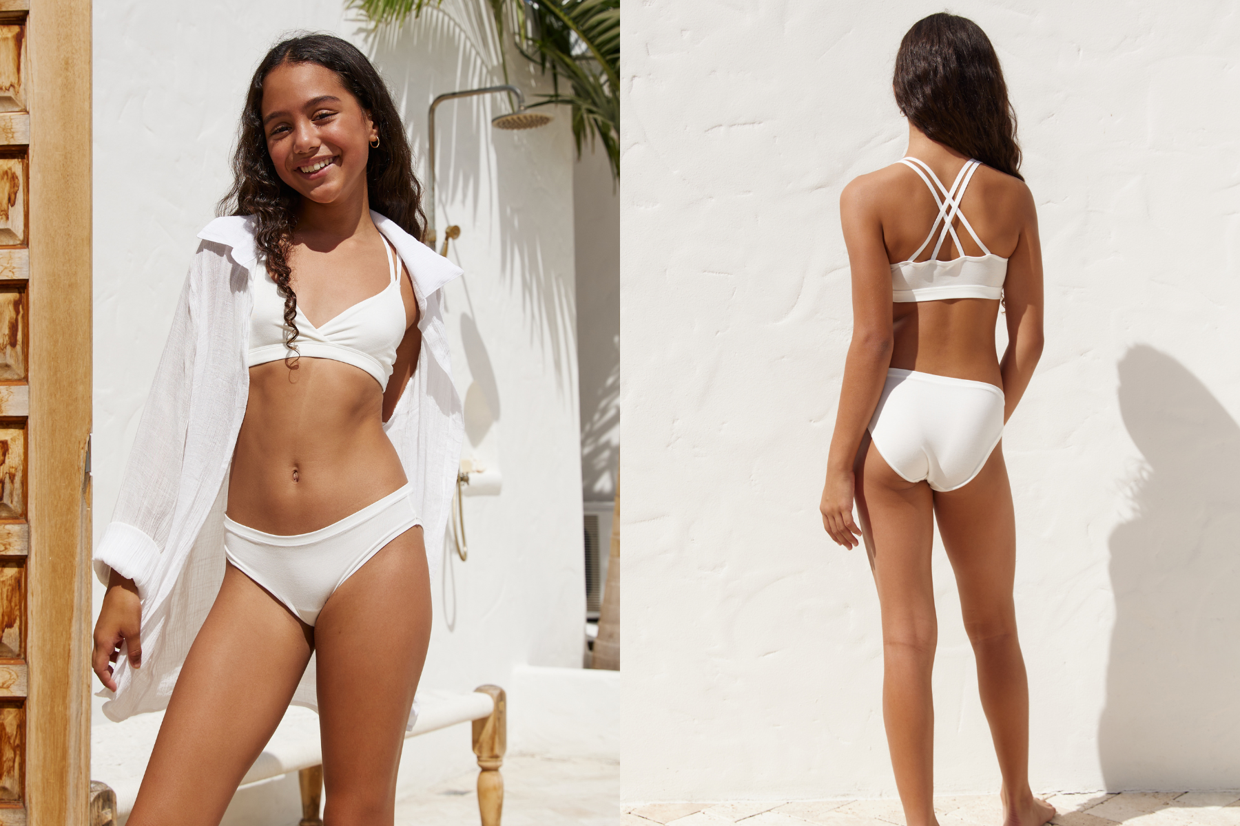 Model wears the Just Peachy Confidently You Bralette worn with the Confidently You Bikini Briefs