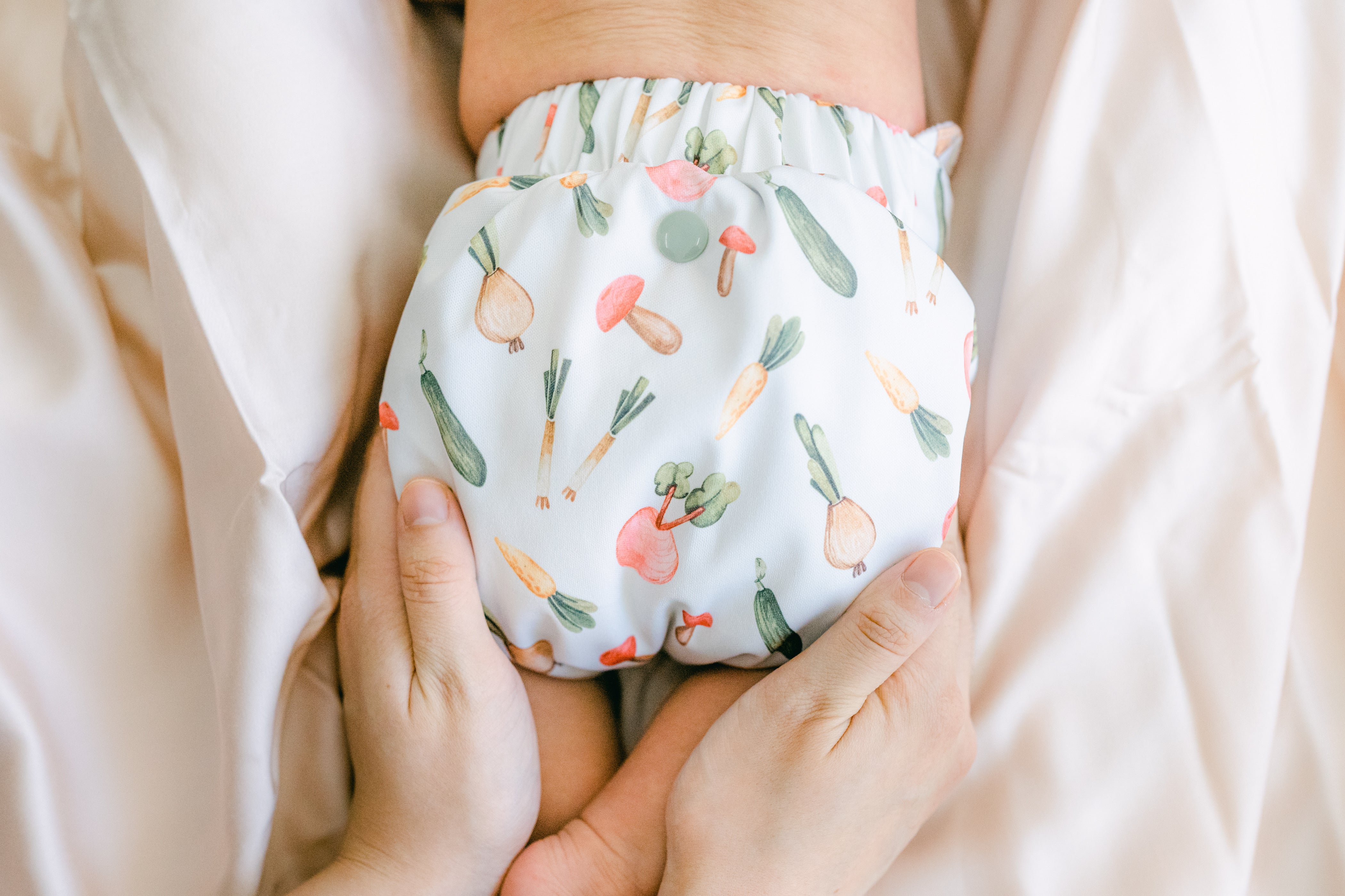 Just Peachy digitally prints cloth diapers to minimize water & dyes