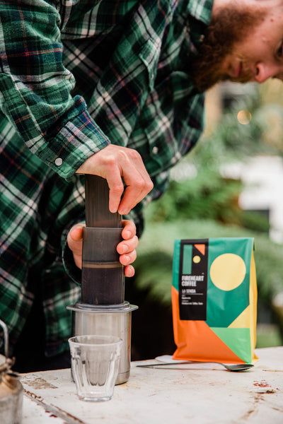 Brewing Fireheart's La Senda with an AeroPress