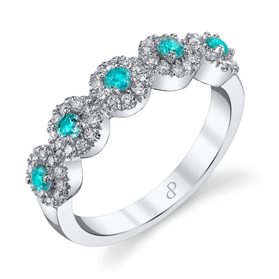 Blue Rose - 18K Yellow Gold Natural Paraiba Tourmaline Ring