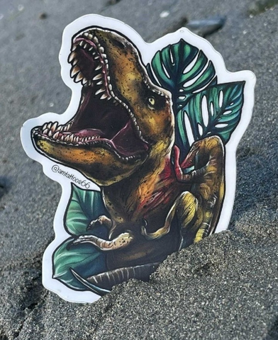 dinosaur die cut stickers