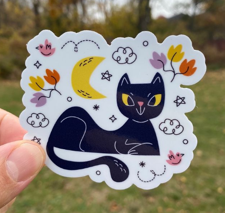 custom cat sticker from stickerbeat