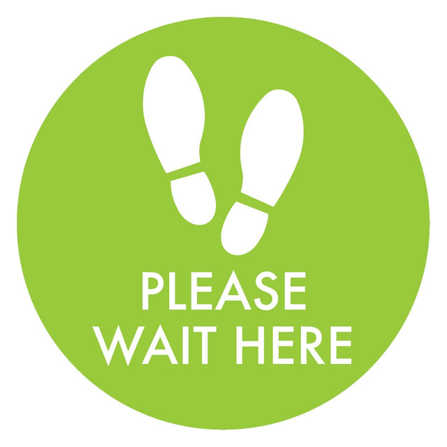 Please Wait Here Floor Decal With Non Slip 3M Vinyl