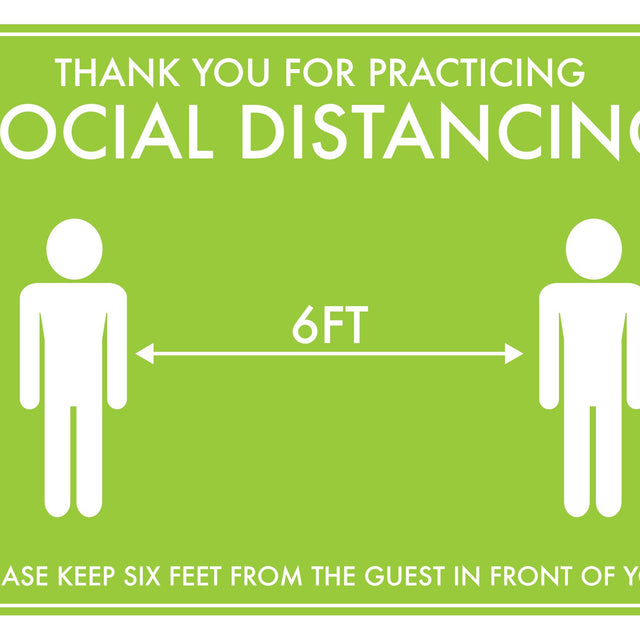 Thank You For Practicing Social Distancing 6FT Apart Floor Decal With Non Slip 3M Vinyl