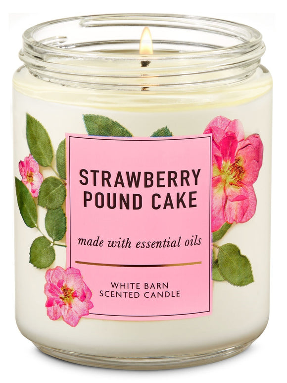 bath and body works candle strawberry pound cake