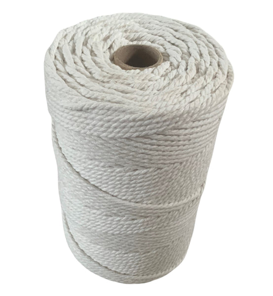 VMPS Cotton Cord( 3mm, 200 Meters ) Natural Unbleached Cotton Rope