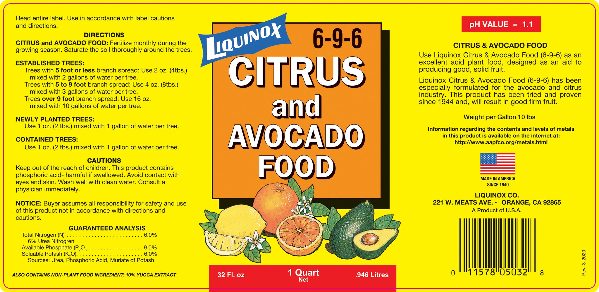 Citrus & Avocado Label