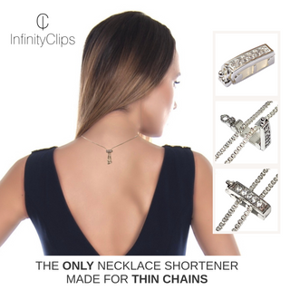 How to shorten a necklace chain with Infinity Clips ♾#necklacehack #ne