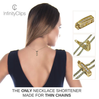 Large Classic Necklace Chain Shortener (Rose Gold) | Infinity Clips