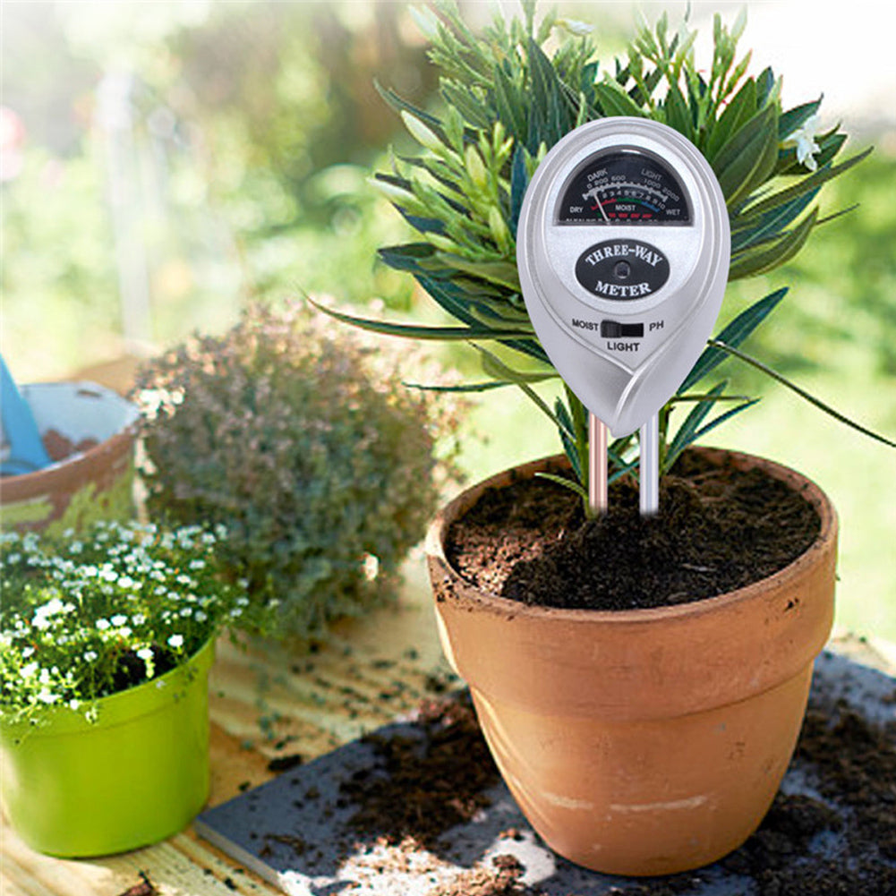 4 in1 Soil PH Moisture Meter Light Earth Plant Thermometer Temperature  Sunlight Tester Gardening Farming Tool