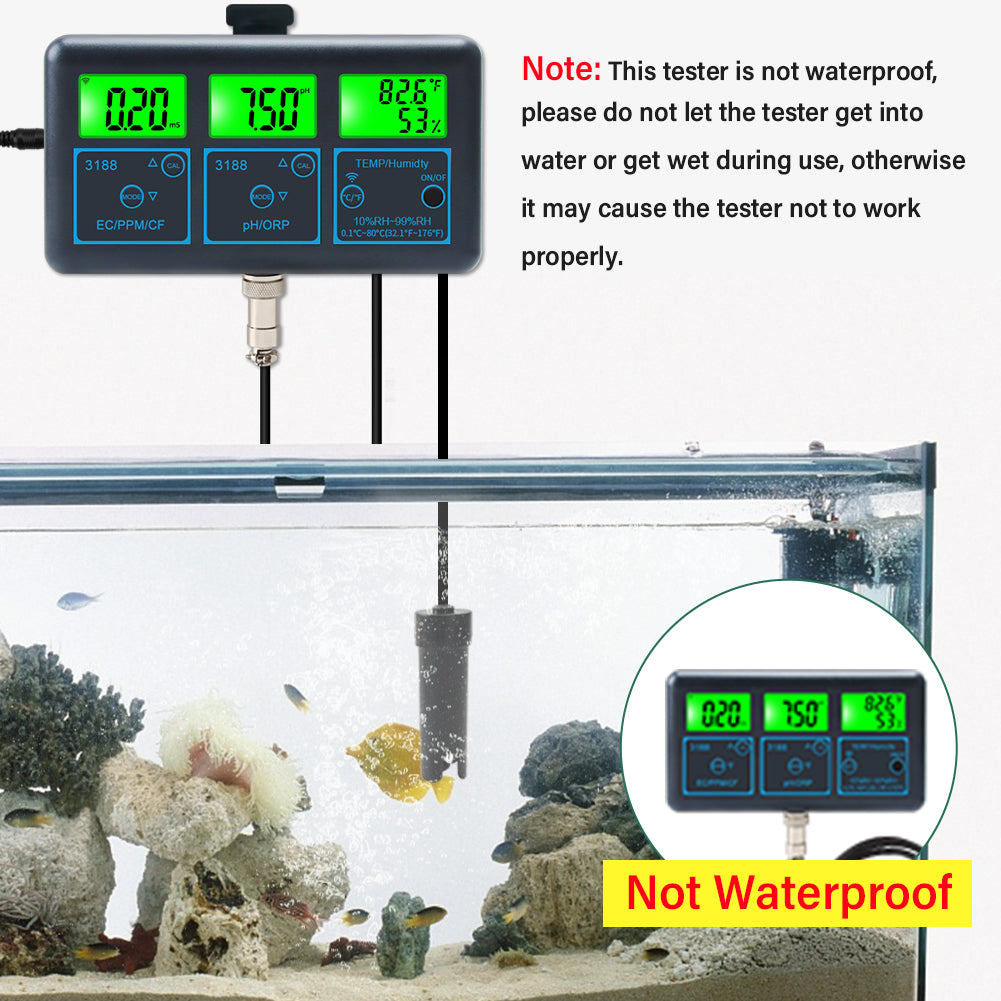 YIERYI WiFi pH Meter Temp TDS(ppm) EC ORP Water Tester Tuya APP