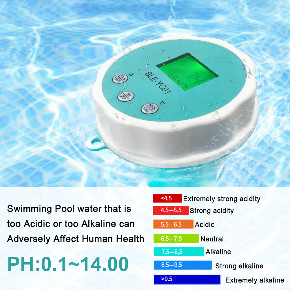 YIYEGO Misuratore digitale di pH acqua, 5 in 1 TDS EC salinità, tester di  temperatura con ACT, IP67, misuratore di pH per acqua, piante, acqua