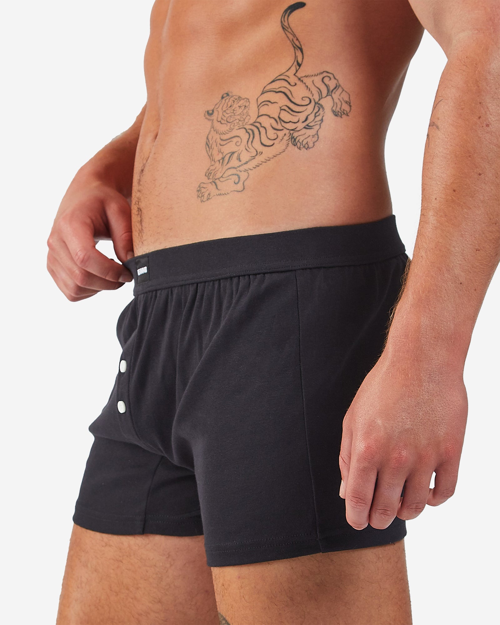 Cotton Boxer Short - Black