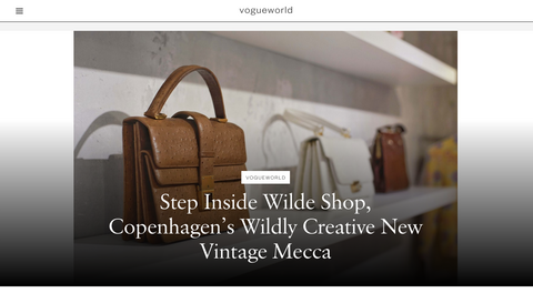 Vogue Magazine, New York City, vogue.com fashion press article, wildly creative, vintage mecca with The Wilde Shop in Copenhagen