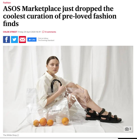 The Standard UK, ES Magazine, fashion press article, asos marketplace, rare luxury vintage designers with The Wilde Shop