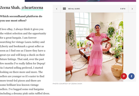 The Wilde Shop, fashion press article, refinery29, fashion influencer, zeena shah