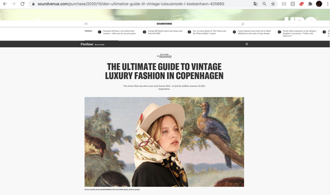 The Wilde Shop fashion press article, Soundvenue, Copenhagen, ultimate designer luxury vintage store in Copenhagen