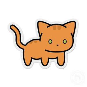 Orange Cat Vinyl Sticker - Meugraphics