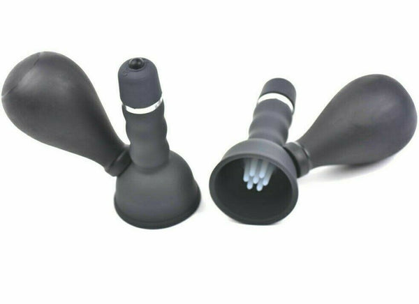 Electric Vibrating Breast Nipple Clamps Sucker 0