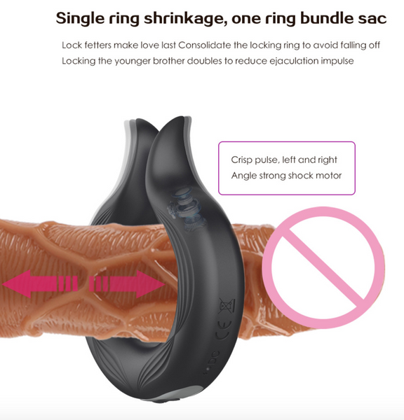 10 Speeds Vibrating Rechargeable Penis Ring 4
